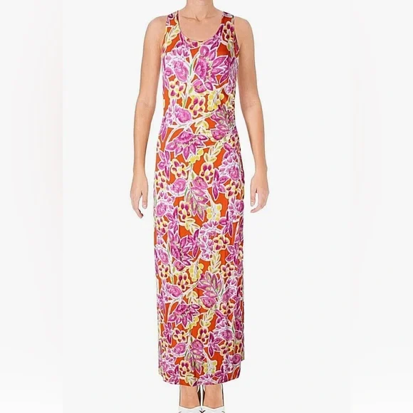 Ralph Lauren Floral Print Full-Length Maxi Dress Size Large - Picture 6 of 6